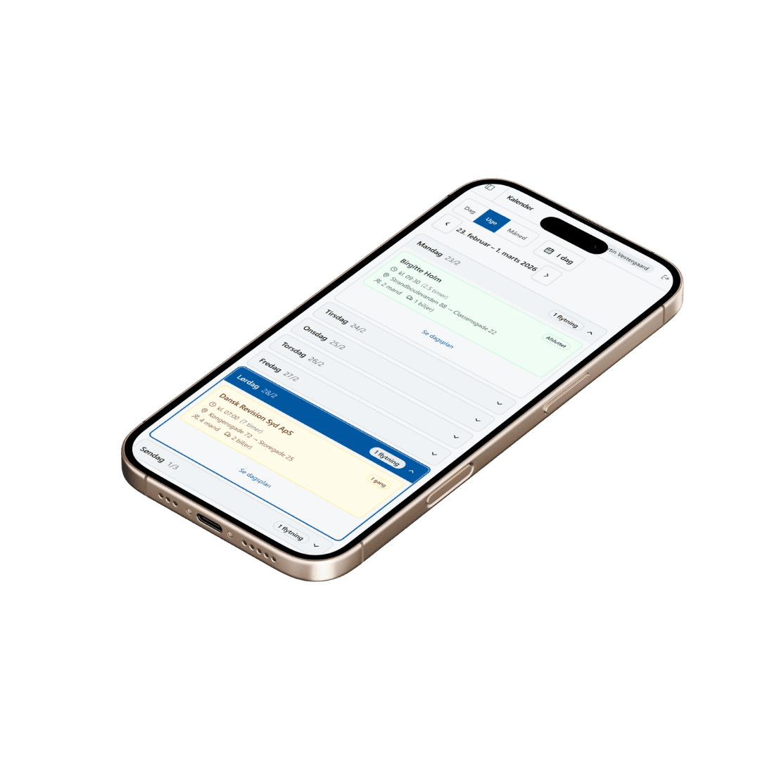 FlytteOS kalender på iPhone